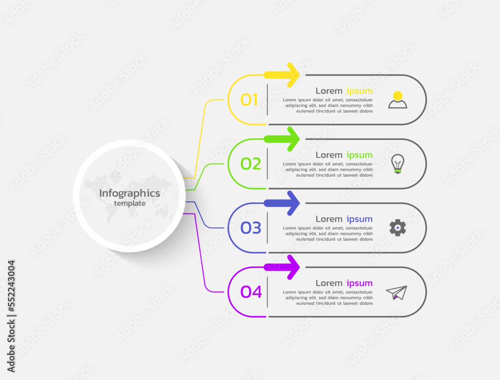 Fototapeta premium Vector business infographics template design