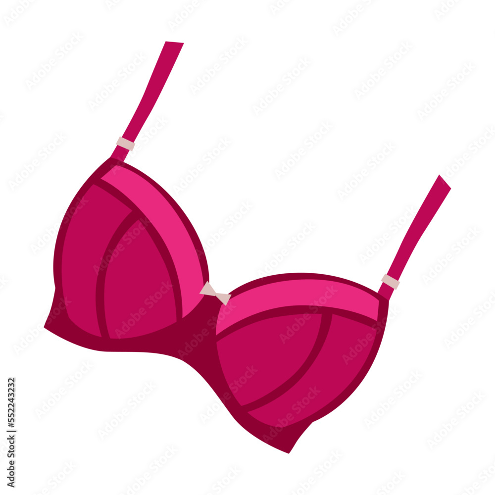 Bra lingerie vector illustration. Simple or lace female underwear, panties and bras isolated on white Bra lingerie vector illustration. Simple or lace female underwear, panties and bras isolated on white