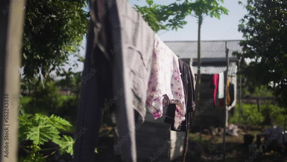 drying the clothes of transmigration residents in North Kalimantan drying the clothes of transmigration residents in North Kalimantan