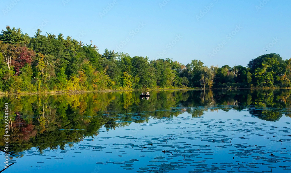 Obraz premium Fishing on the pond