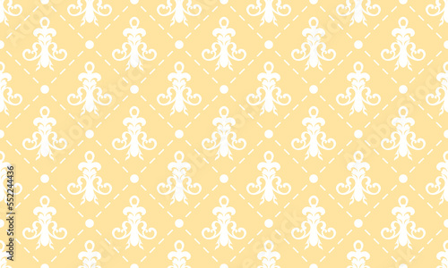 Damask Fleur de Lis pattern origin vector seamless background wallpaper Fleur de Lis pattern Scandinavian batik Digital texture Design for print printable fabric saree border.