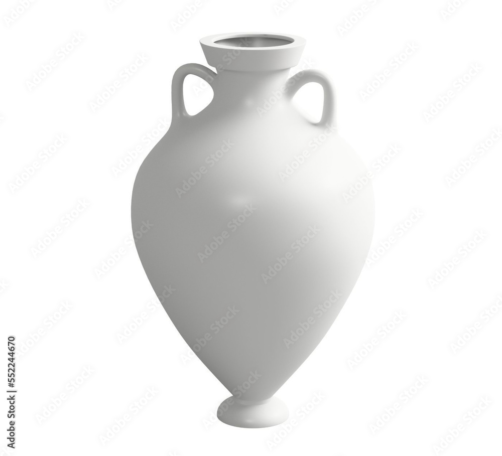 3d render unique abstract vase isolated background