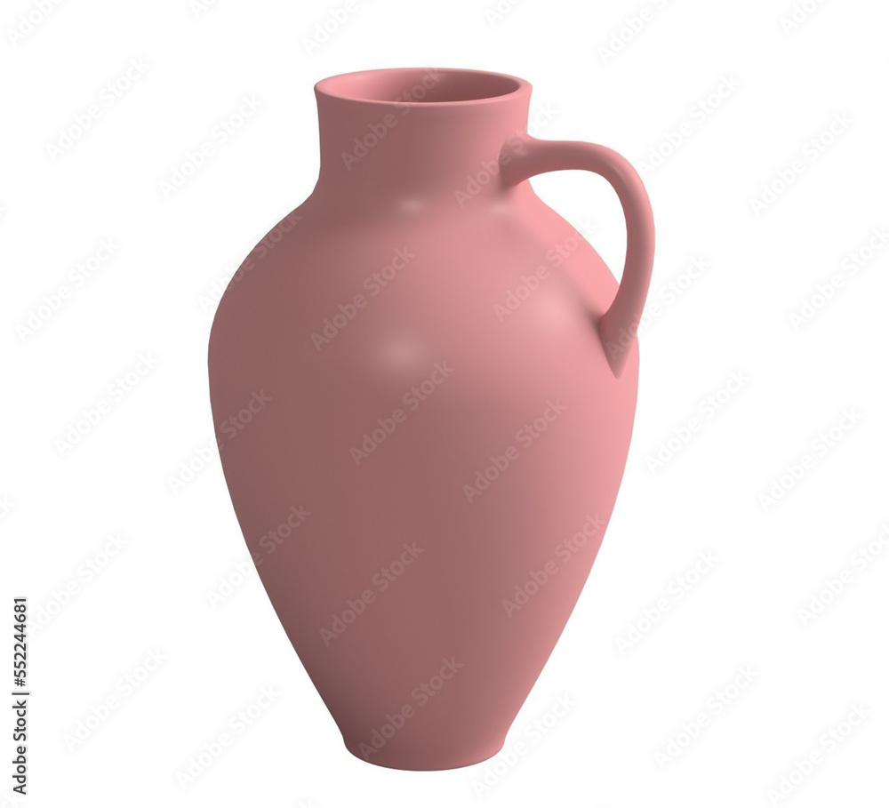 3d render unique abstract vase isolated background