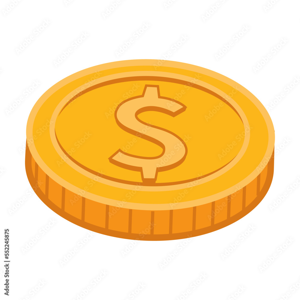 Dollar gold coin vector illustration. Heap of money, piles of cash, currency, green bank notes isolated on white Dollar gold coin vector illustration. Heap of money, piles of cash, currency, green bank notes isolated on white