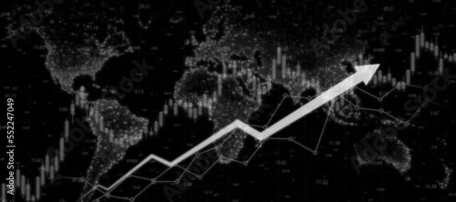 Canvas Print Stock market exchange or financial analysis