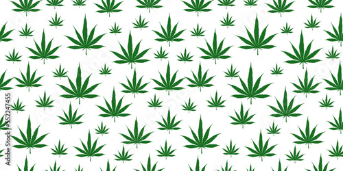pattern seamless cannabis leaf. Design for fabric  curtain  background  carpet  wallpaper  clothing  wrapping  Batik  fabric Vector illustration