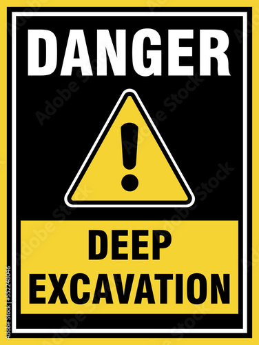 Deep Excavation Vector Sign Artwork