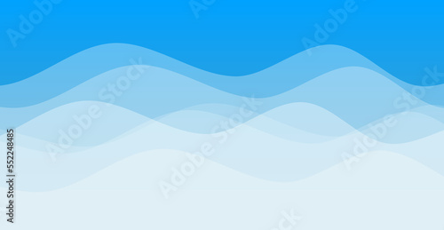 Vector abstract design creativity background of blue waves, web header illustration.