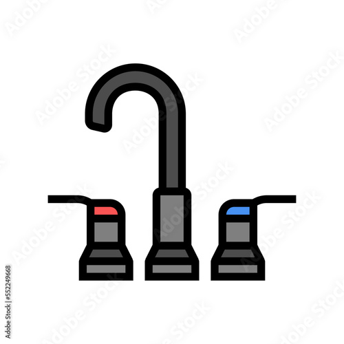 interior faucet water color icon vector. interior faucet water sign. isolated symbol illustration