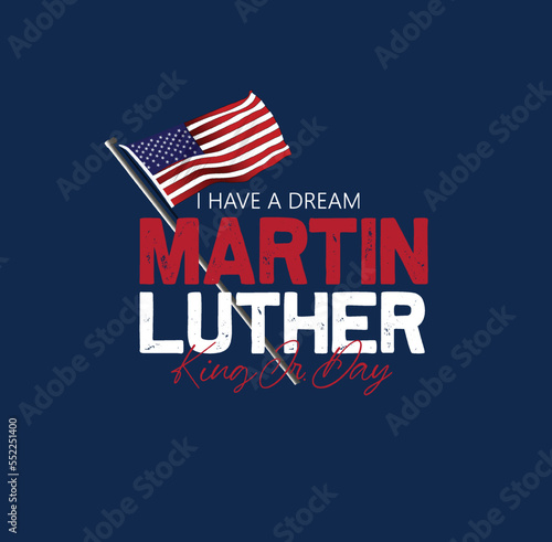 Canvas Print Happy Martin Luther King day