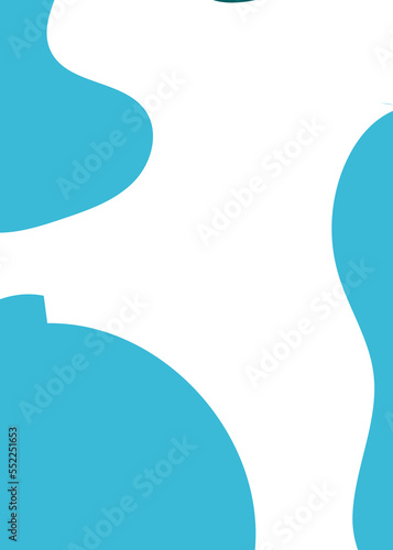 Blue Green Abstract Shape Background