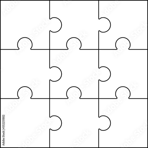Square Puzzle Line Pattern