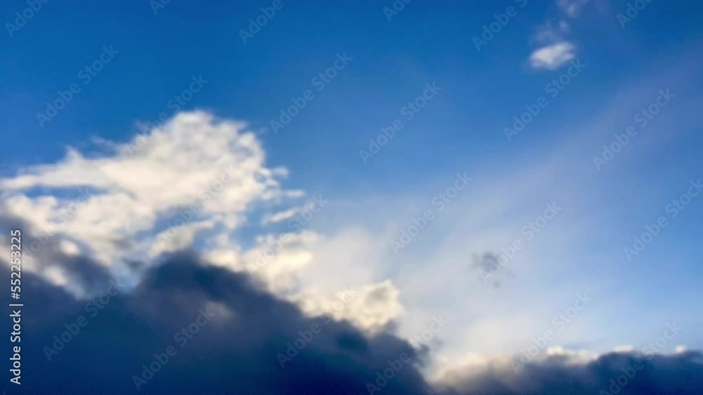 12月の札幌の青空と雲 タイムラプス 12月の札幌の青空と雲 タイムラプス