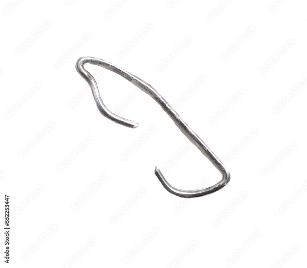 Metal paper clip isolated on white background. Metal paper clip isolated on white background.