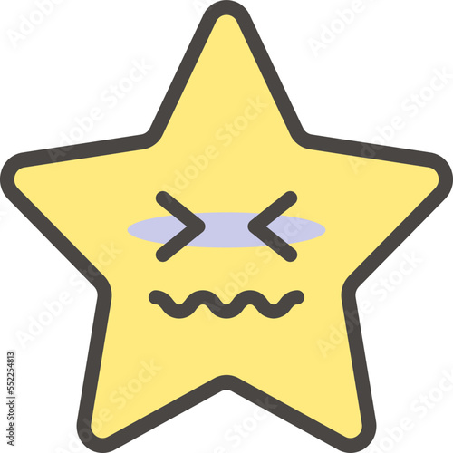 Painful star emoji icon