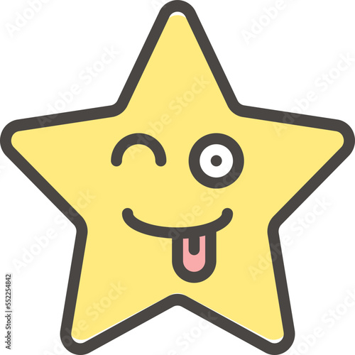 Playful wink star emoji icon