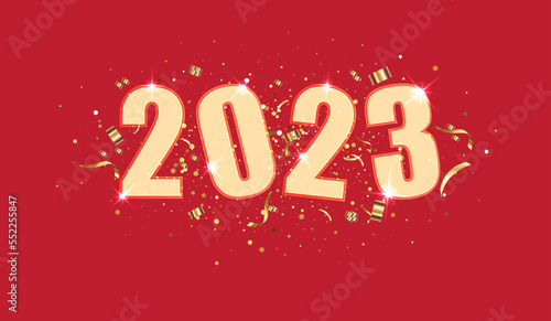  2023 Vector Background. happy new year greeting Card, Banner, celebrate Vector Illustration.