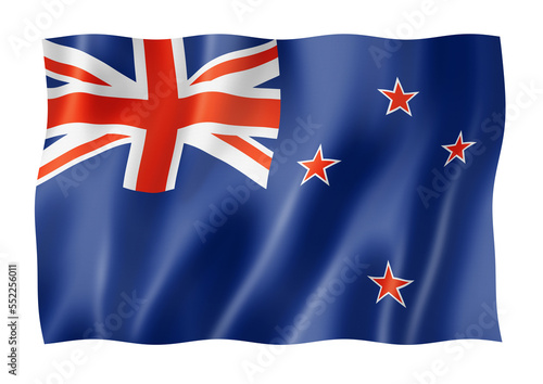 Canvas Print New Zealand flag isolated on white