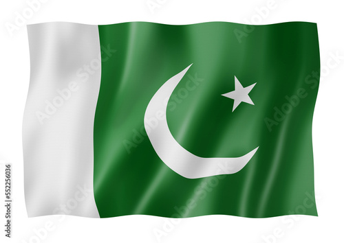 Foto Pakistani flag isolated on white