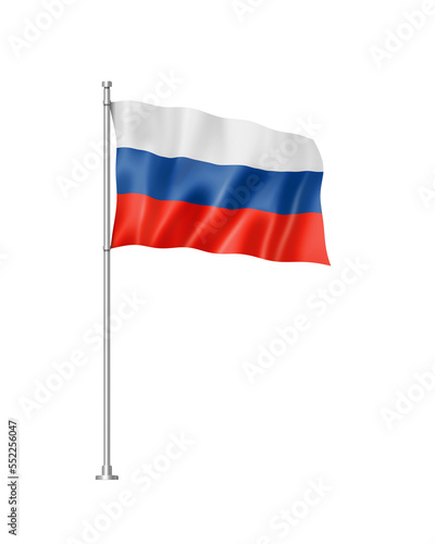 Foto Russian flag isolated on white