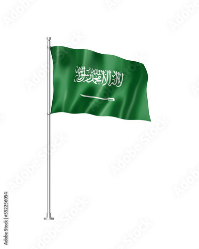 Canvas Print Saudi Arabia flag isolated on white