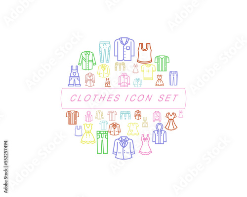 Vector clothes icon set