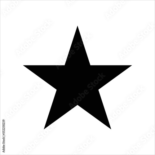 Star icon symbol vector, black star vector