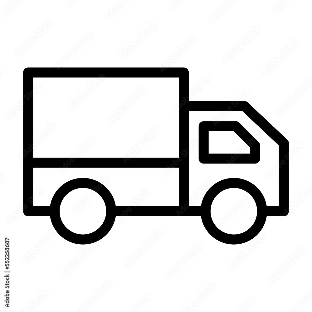 truck line icon illustration vector graphic