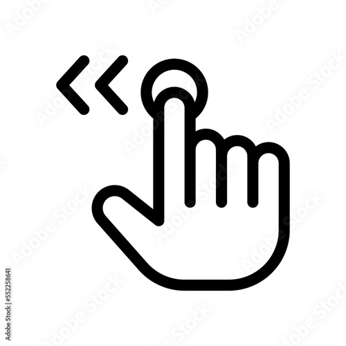 swipe line icon illustration vector graphic