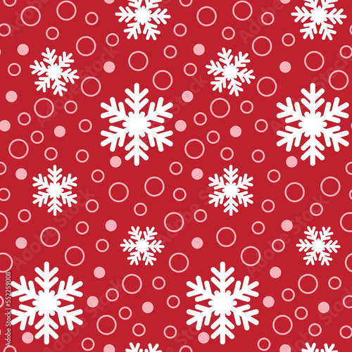 Red snowflake seamless pattern for Christmas holiday decoration. christmas snow december illustration