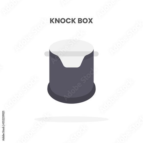 Knock Box icon flat. Vector illustration on white background. Can used for web, app, digital product, presentation, UI and many more.
