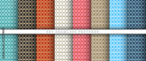 A set of seamless patterns for creative design. Original ornament for postcards, banners, posters, invitations, greetings and backgrounds
