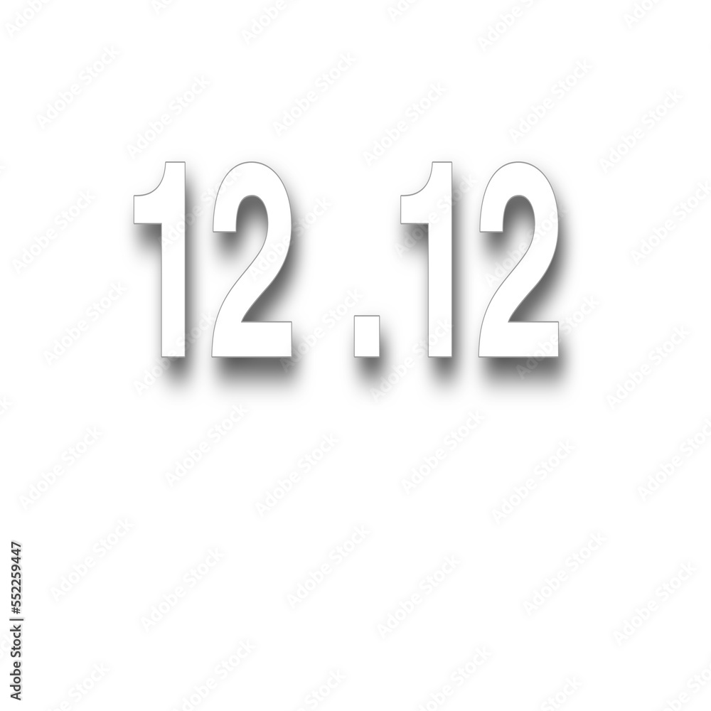 promo on the 12th of the 12th month icon, simple writing on a white background promo on the 12th of the 12th month icon, simple writing on a white background