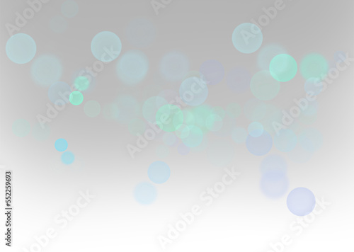 Abstract blue shining bokeh isolated on transparent background
