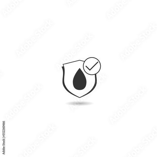 Waterproofing glyph icon with shadow