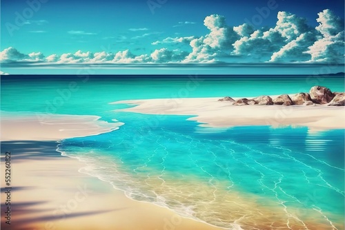 beautiful sandy beaches background with crystal clear waters of the sea.