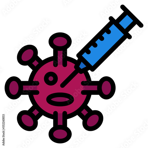 vaccine filled outline icon