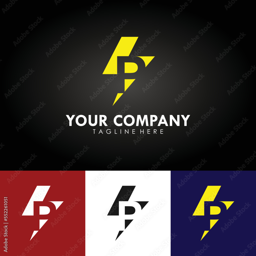 abstract electrical company branding design logo, template design with lightning icon abstract electrical company branding design logo, template design with lightning icon
