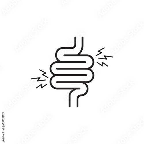 stomach ache or diarrhea logo or icon simple vector illustration design