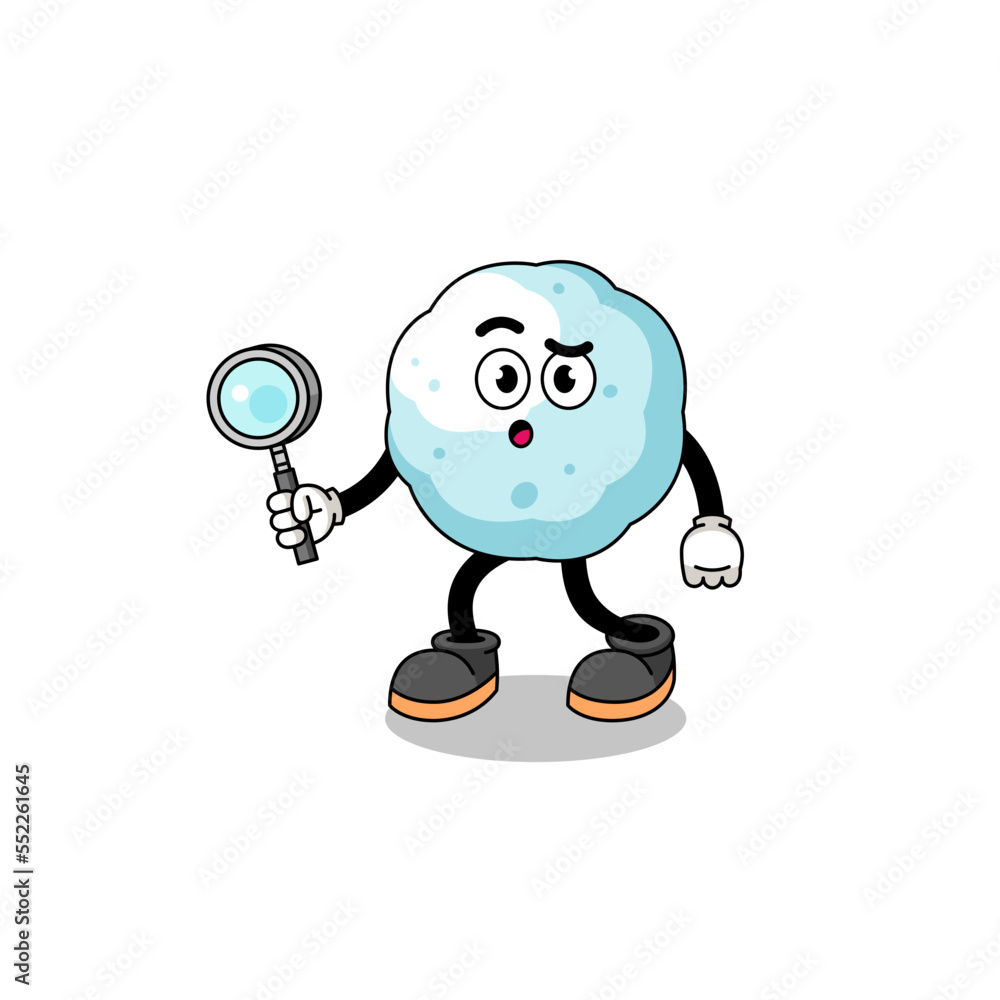 Mascot of snowball searching