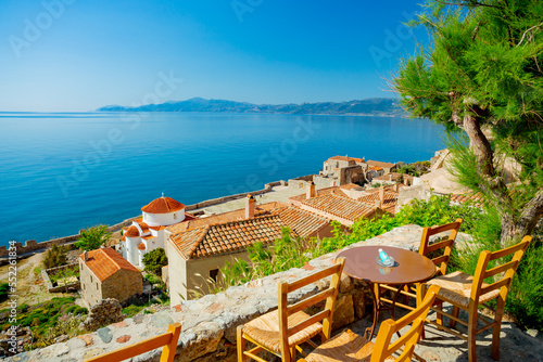 Monemvasia fortified town in Greece photo