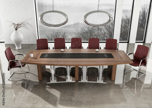 Fototapeta Naklejka Na Ścianę i Meble -  modern meeting room office interior design inspiration 3d render
