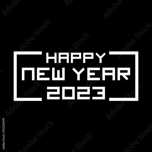 Happy new year 2023 logo design inspiration for new year with unique modern concept Premium Monogram Vector