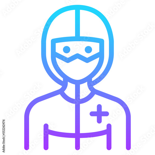 doctor gradient line icon