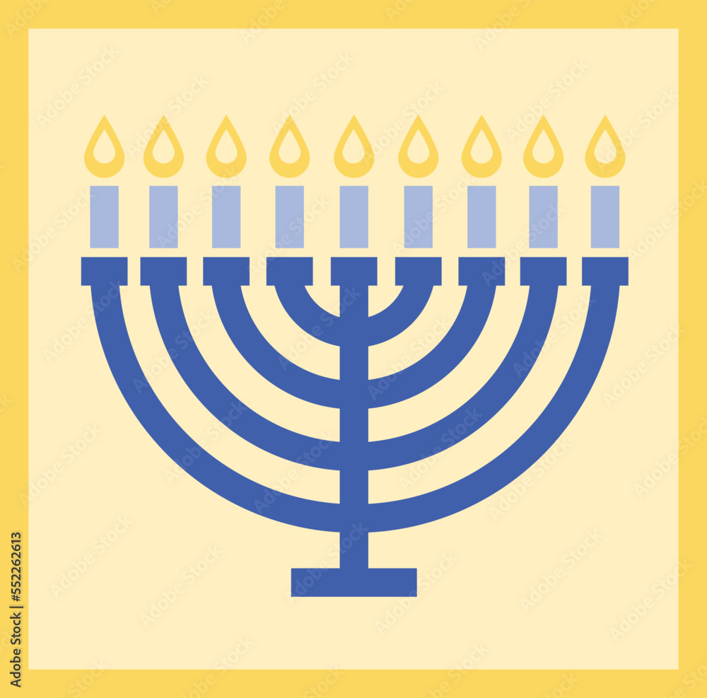 Hanukkah menorah. Happy Hanuka. Vector illustration. Hanukkah menorah. Happy Hanuka. Vector illustration.