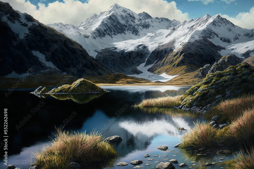 Φωτογραφία The Darran Mountains of New Zealand are home to Marian Lake