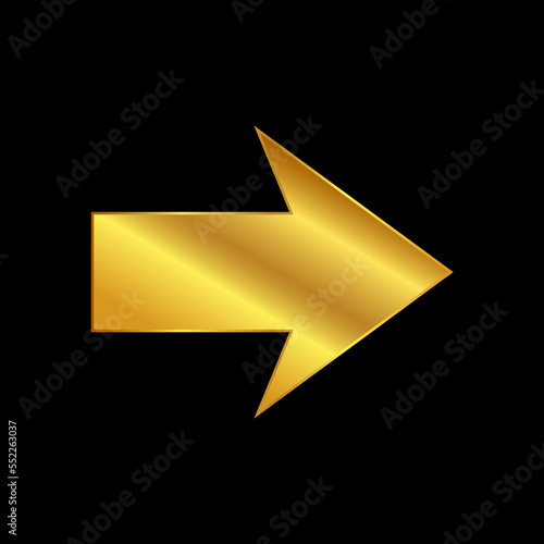 gold arrow vector icon