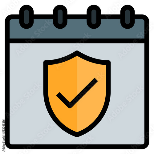 guarantee filled outline icon