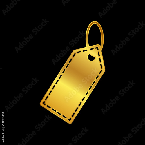 gold price tag vector icon
