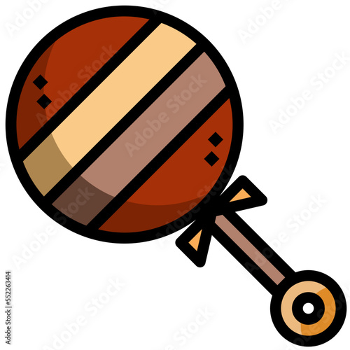 Baby rattle icon